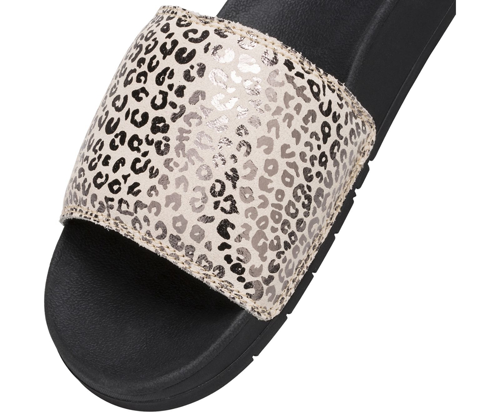 Sandalias Keds Mujer Negros/Dorados - Bliss Ii Cuero Leopard - 2693-TSCEO